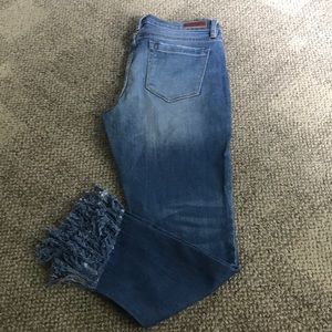 Blank NYC frayed bottom jeans